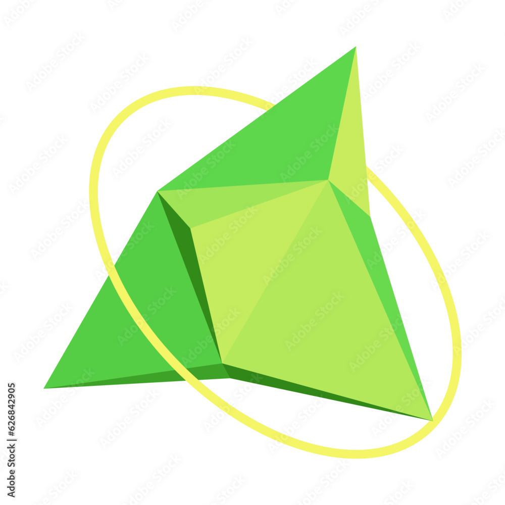 Poster abstract figure from triangular faces geometric shape design. three dimensional object. editable fig