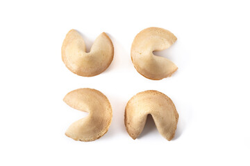 Traditional chinese fortune cookies pattern isolated on white background