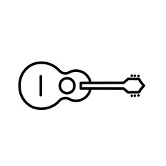 guitar acoustic line art icon isolated