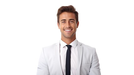 portrait of a businessman on white background 