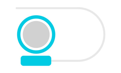 Circle blue unit vector design element. Abstract customizable symbol for infographic with blank copy space. Editable shape for instructional graphics. Visual data presentation component