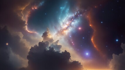 Fototapeta premium Cosmic Odyssey: Journeying Through the Celestial Wonder
