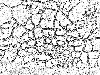 Dynamic grunge texture, asphalt cracks with large and small grains. Perfect for overlay, stencil, and styling in urban, vintage, abstract designs
