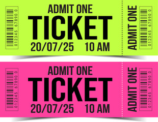 Bright set of tickets