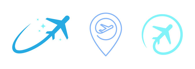 Png logo design templates for airlines, airplane tickets, travel agencies - planes and emblems
