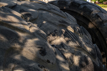 old used big dump truck tires