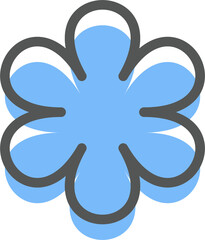 Abstract geometric element for design. Neobrutalism graphic shape. Minimal groovy Y2k retro sticker. Retro labels.