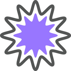 Abstract star for design. Neobrutalism graphic shape. Minimal groovy Y2k retro sticker. Retro labels.