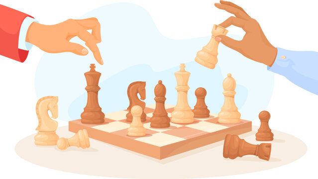 Chess game open tournament Royalty Free Vector Image