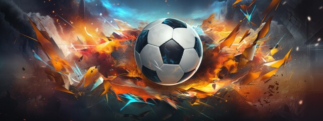 ball soccer concept sport banner