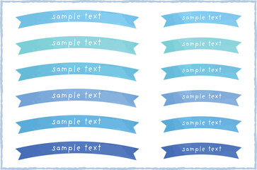 Fototapeta premium かわいい水彩の手書き風リボンセット Hand drawn style cute watercolor vector ribbon set