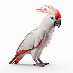 Beautiful big wild parrot looking forward is shown in full length, Ai generated