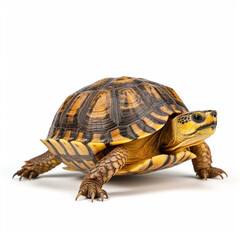 Beautiful big wild turtle looking forward is shown in full length, Ai generated