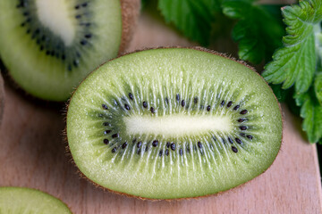 kiwi fruit cut into slices