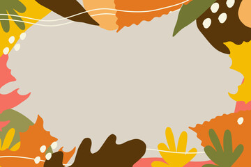 Colorful background of autumn leaves with place for text.