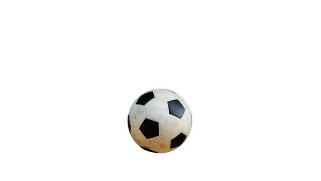 a bouncing ball of football.Isolated white background