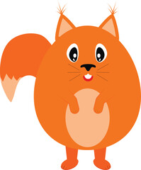 Fototapeta premium Illustration of a cute squirrel