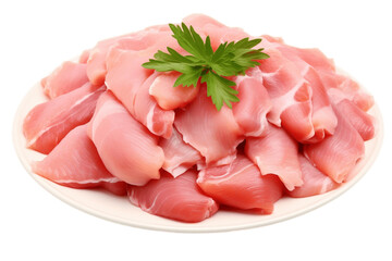 Raw Chicken Isolated on Transparent Background. Generative AI
