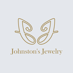J jewelry Logo Design Template