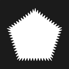 Wavy Edge Pentagon Shape Border Frame