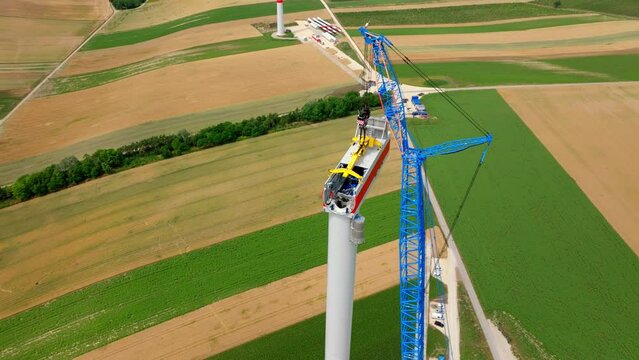 Windmill Head Under Construction - aerial shot