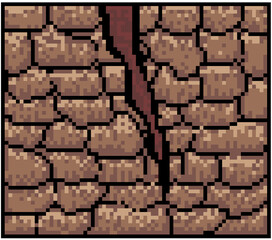 cracked pixel brick