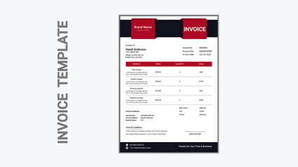 Creative invoice design template 