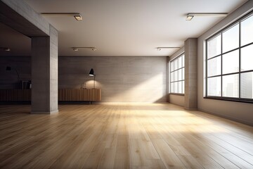 Fototapeta na wymiar Interior of an empty room. Generative AI