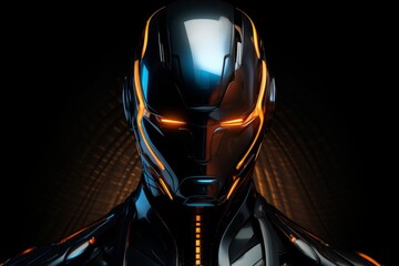 Futuristic robot design. Beautiful illustration picture. Generative AI