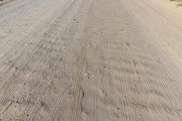 Rural road for cars and transport