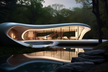 Stunning architectural marvel. Beautiful illustration picture. Generative AI