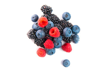 Heap of ripe berries top view