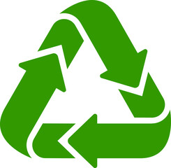 Recycling icon of arrows triangle. Eco friendly recycle symbol. Vector environment mark