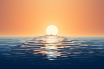 Fototapeta na wymiar Surrealism sun filled with ocean water. Beautiful illustration picture. Generative AI