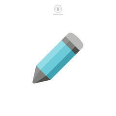 Pencil icon symbol vector illustration isolated on white background