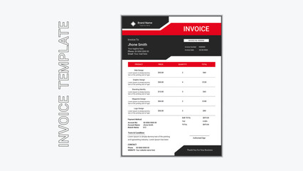 Modern invoice design template 