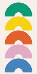 Candy Playful Brutalist Background Pattern or Phone Wallpaper. Simple shapes. Bauhaus.
