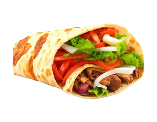 shawarma street fast food for a snack vector illustration