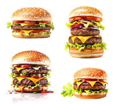 hamburger street fast food for a snack vector illustration