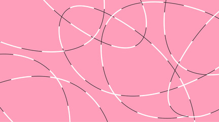 seamless pattern lines on barbie pink background