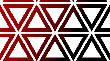 seamless pattern triangle gradient red and black on white background