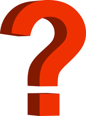 Large question mark. Searching for answer. Vector illustration.