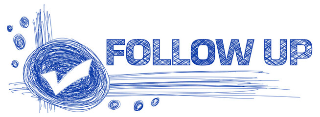 Follow Up Blue Pen Ball Pen Tick Mark Scribble Texture Text  © ileezhun