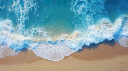 Blue sea background, Top view, Generative AI