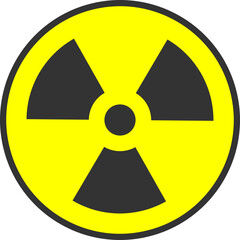 Obraz premium Radiation icon vector. Warning radioactive sign danger symbol.