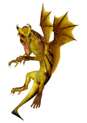 Fototapeta premium 3D Rendering Fairy Tale Dragon on White