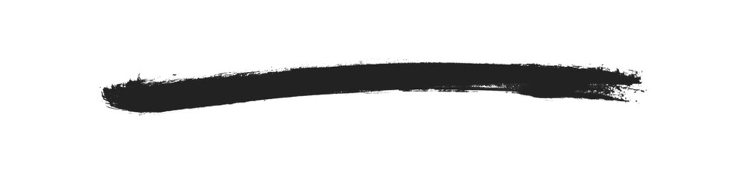 Pinselstreifen mit schwarzer Farbe auf weißem Hintergrund