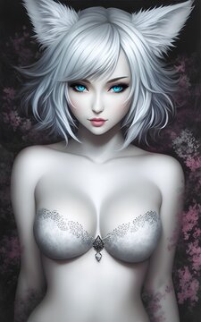 A stunning catgirl art - Ai Generated