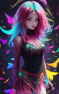 Rainbow color illustration - Ai Generated