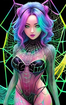 Spider web art - Ai Generated